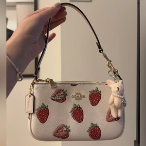 Coach White and Red Strawberry Nolita 19
